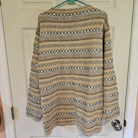 Vintage Crochet Criss Cross Yarn Wool Blend Lizsport Sweater - Picture 5 of 5